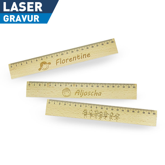 20 cm Holzlineal