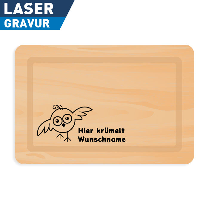 Frühstücksbrett aus Holz mit Namensgravur