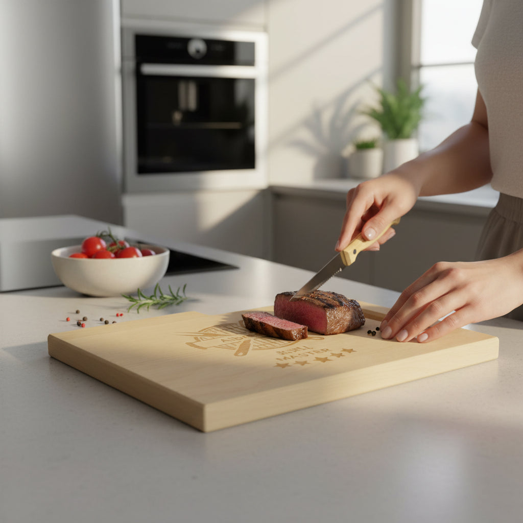personalisiertes Schneidebrett mit Gravur