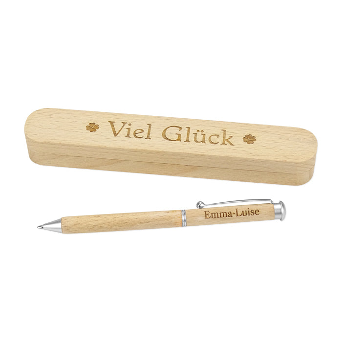 Kugelschreiber aus Holz mit Gravur