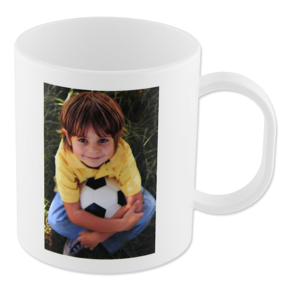 Tasse aus Kunststoff bedrucken mit Foto und Text