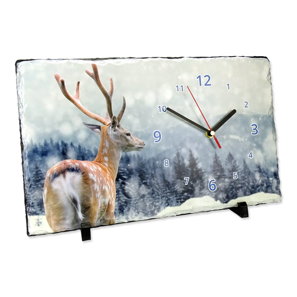 Uhr aus Schiefer mit eigenem Foto bedrucken