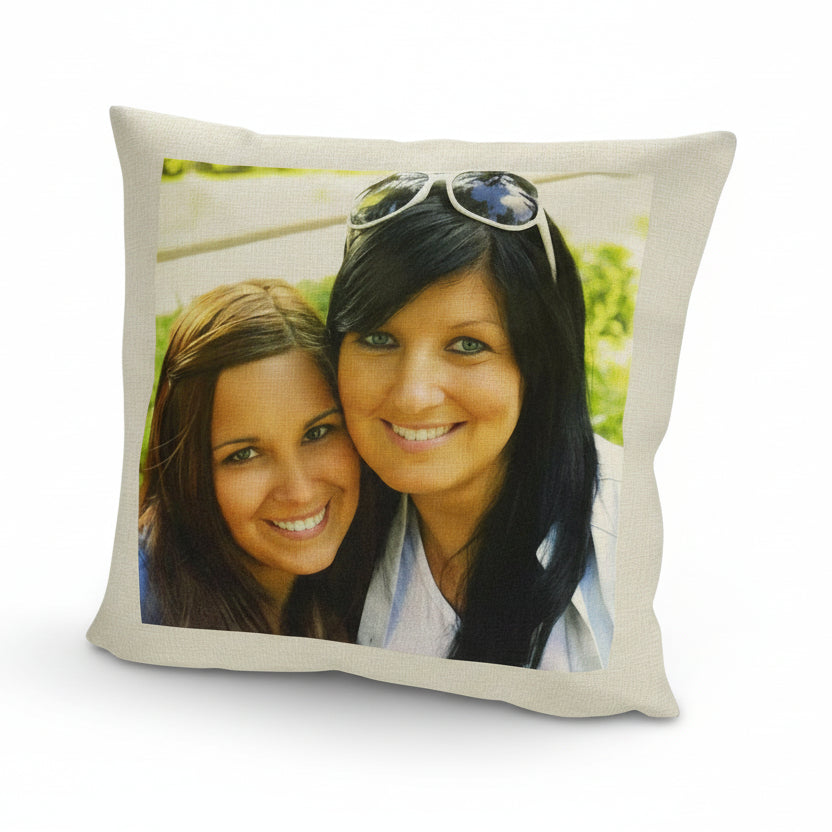 Kissen mit Foto bedrucken, Leinenoptik