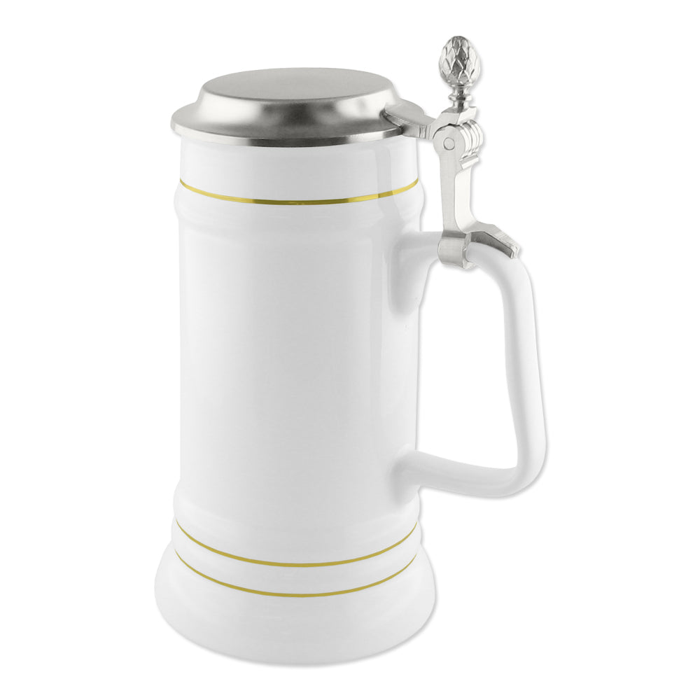 Bierkrug mit Zinndeckel