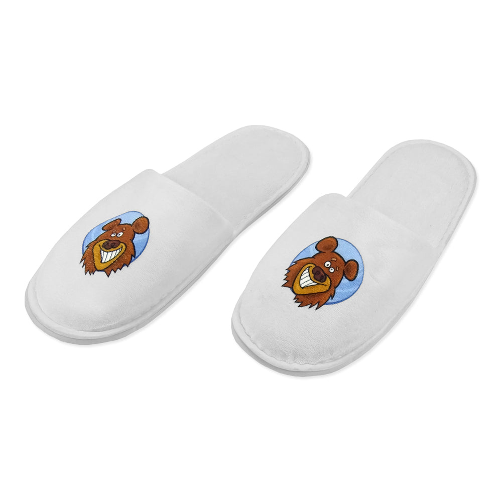 Hausschuh bedrucken mit Foto, Logo oder Namen