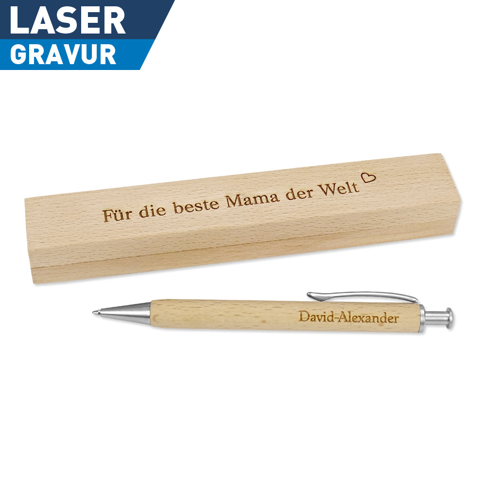 personalisierter Kugelschreiber aus Holz