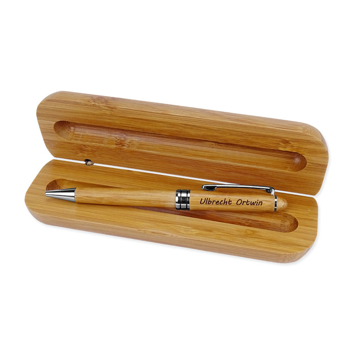 Holz Kugelschreiber mit Namen Gravur