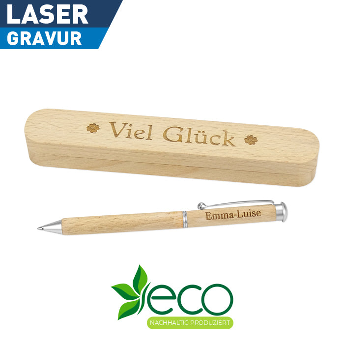 personalisierter Holz-Kugelschreiber